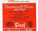 City Map of St Petersburg Coconut Grove Motel 1950s Wolfie&#39;s Chatterbox ... - £22.34 GBP