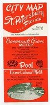 City Map of St Petersburg Coconut Grove Motel 1950s Wolfie&#39;s Chatterbox ... - $27.72