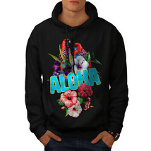 Wellcoda Hawaiian Aloha Bloom Mens Hoodie, Bird Casual Hooded Sweatshirt - £25.84 GBP+