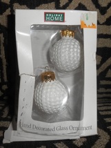christmas ornaments golf balls hand painted  - £10.44 GBP