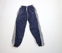 Vtg 90s Adidas Boys L Faded Spell Out Striped Lined Windbreaker Joggers Pants - £30.45 GBP