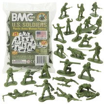 BMC Plastic Army Women - 36pc OD Green Female Soldier Figures - Made in USA - £21.61 GBP