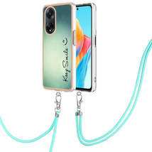 For OPPO A98 Electroplating Dual-side IMD Phone Case with Lanyard(Smile) - £4.73 GBP