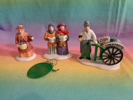 Dept 56 Dickens Heritage Village Violet &amp; Chestnut Vendor Carolers 3 Figure Set - £11.66 GBP