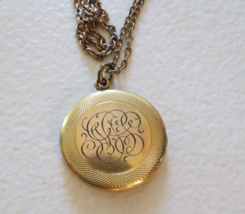 F&amp;B Gold Filled Victorian Locket Photo Pendant Necklace 20&quot; Antique  Estate - £62.48 GBP