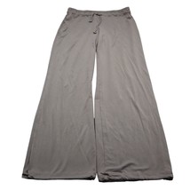 Adidas Pants Womens Gray Clima 365 Wide Leg Knit Logo Drawstring Sweatpants - $25.72