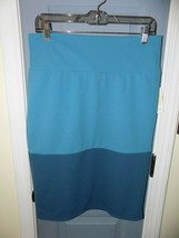 LULAROE Cassie Skirt Two Tone Blue Size L Women&#39;s NEW - £18.36 GBP