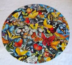 Butterflies 26 inch Round 1000 pc Jigsaw Puzzle Butterfly SunsOut Eco-Fr... - $14.00