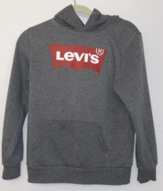 Levi’s kids/Boys/Youth sweatshirt Hoodie/Top L gray red white logo print - £14.45 GBP