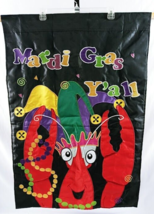 Mardi Gras Y&#39;All Crawfish Flag large 41&quot; x 28&quot; - $34.95