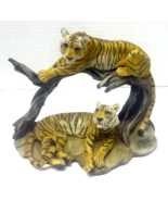 Two Tigers on Tree LAZING 5 1/2&quot; tall Figurine - $27.16 CAD