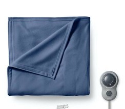 Fleece Electric Bed Blanket Sunbeam Blue Full - £60.73 GBP