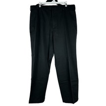 Dockers Men&#39;s Flat Front Relaxed Fit Black Dress Pants Size 36X30 - £13.14 GBP