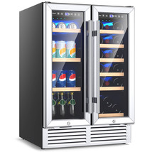 24&quot; Dual Zone Wine And Beverage Cooler Refrigerator Dual Control Refrige... - £844.75 GBP