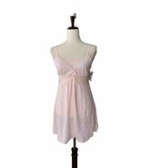INC International Concepts Scalloped Lace Chiffon Chemise Nightgown Pink... - $24.83 CAD