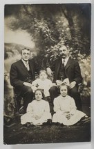 RPPC Father Grandfather Posing with Their Most Lovely Children c1910 Pos... - £7.01 GBP