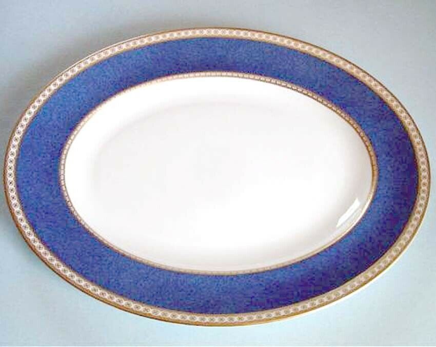 Wedgwood Ulander Powder Blue Oval Serving Platter 14