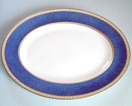 Wedgwood Ulander Powder Blue Oval Serving Platter 14&quot; Made in England Ne... - £135.01 GBP