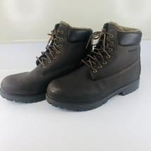mens size 12 Dexter work boots Brown used waterproof oil skid resistant - £22.39 GBP