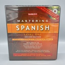Barron&#39;s Mastering Spanish Level One Second Edition 12 Audio CDs &amp; Textbook - £38.91 GBP