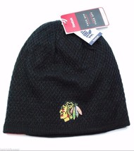 Chicago Blackhawks Reebok NHL Hockey Player Reversible Knit Hat/Beanie #... - £15.88 GBP