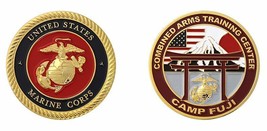 MARINE CORPS YOKOTA CAMP FUJI COMBINED ARMS TRAINING CENTER 1.75&quot; CHALLE... - £31.85 GBP