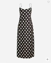 New J Crew Gwyneth Slip Dress Black Polka Dot Adjustable Spaghetti Strap Sz 4 10 - £52.59 GBP