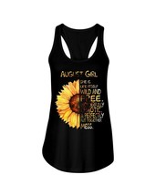 August Girl Sunflower Tank Tops Wonderfully Chaotic Happy Birthday Women... - $19.75