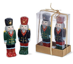 Tag Holiday Christmas Nutcrackers Salt &amp; Pepper Shakers Set Of 2 New 3” - £15.97 GBP