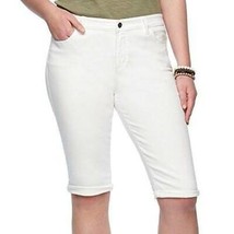 Womens Capris Plus Denim Chaps White Jeans Pants $65 NEW-size 24W - £18.94 GBP