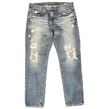 Big Star Billie Boyfriend Fit Jeans Light Blue Wash Denim Distressed Size 28 - $17.60