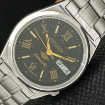 Genuine Vintage Citizen Automatic 8200 Japan Mens D/D Black Watch 608j-a317055-6 - £20.44 GBP