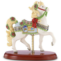 Lenox 2014 Christmas Carousel Horse Figurine Poinsettias Handpainted #84... - £110.07 GBP