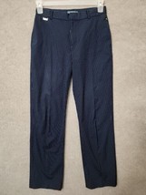Ralph Lauren Active Pants Womens 4 Navy Blue Striped Golf Stretch Straight Leg - £20.89 GBP