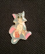 VINTAGE PIN  CLASSIC CHARACTER BLUE CAT W/MOUSETRAP Enamel W/ Brass Base... - $1.90