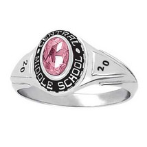 Silver 925 Women&#39;s Starlet Junior High Class Ring Customize Graduation Ring - $112.19