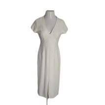 Mevisto Long Vintage Sheath Formal Dress ~ Ivory ~ Sz 6 ~ Short Sleeve ~... - $49.49