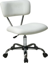 Osp Home Furnishings Vista Task Office Chair, White Vinyl - £110.71 GBP