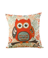 home decorative big owl pattern imitation linen sofa back cushion beddin... - £10.94 GBP