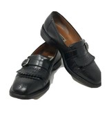 Florsheim Imperial Men Black Leather Tassel Kiltie Buckle Loafers 8 D IT... - $49.45