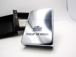 Philip Morris Tobacco Cigarette Engraved Zippo 1988 MIB Rare - £118.07 GBP
