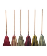 AUTHENTIC AMISH MULTI COLOR BROOM - Heavy Duty Corn Straw &amp; Solid Hardwood - $68.97