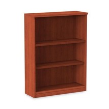 3 Shelf Woodgrain Laminate Bookcase Medium Cherry Color 11.75 Deep Shelves - £152.54 GBP