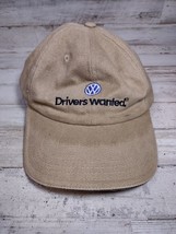 Volkswagen Drivers Wanted Tan Corduroy Men&#39;s Baseball Hat Cap Adjustable - £12.64 GBP