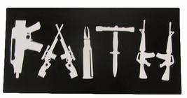 K&#39;s Novelties Set of 6 Faith Guns Rifles Bullet Black/White Decal Bumper... - £6.98 GBP