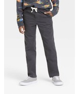 Boys&#39; Stretch Straight Fit Pull-On Woven Pants - Cat &amp; Jack Size 4 Black - $170.87 MXN