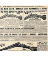 1969 Davis Double Barrel Shotguns 1901 Repro Advertisement Sears Firearm... - $456.12 MXN