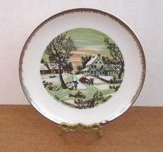 Currier & Ives "The Homestead in Winter" Hanging Collectors Plate Japan - $11.77