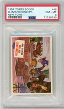 1954 Topps Scoop Blizzard Sweeps New York #48 PSA 8 P1382 - €190,56 EUR