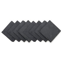 Trademark Innovations Slate Drink Coasters - Set of 8 - 4&quot; x 4&quot; - £22.37 GBP